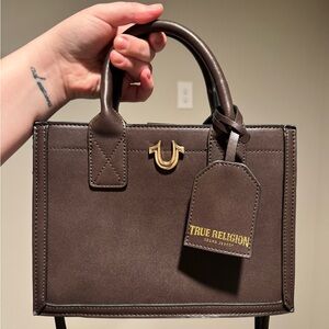 True Religion Dark Brown Tote Bag